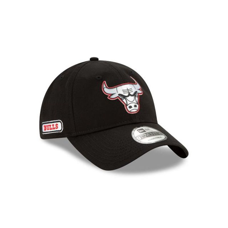 NBA Chicago Bulls Authentics Half Series 9Twenty Adjustable (XUB4041) - Black New Era Caps